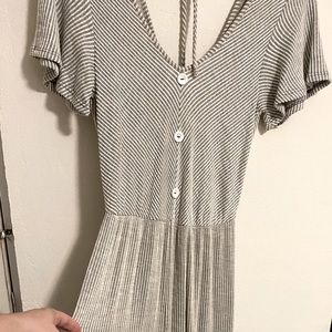 Romper gray and white stripes